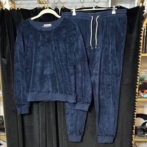 Marine Layer Navy Velour Tracksuit